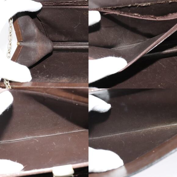 Chanel Chain Handbag Leather Brown Gold CC - Picture 7 of 7